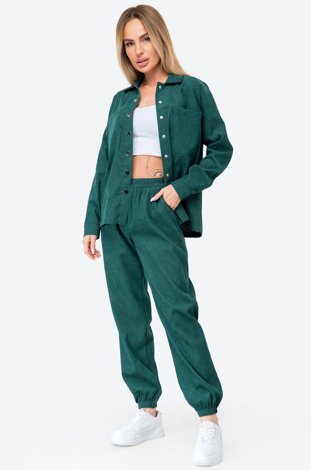 Женский вельветовый костюм с брюками джоггерами Happyfox - Happy fox фото 13