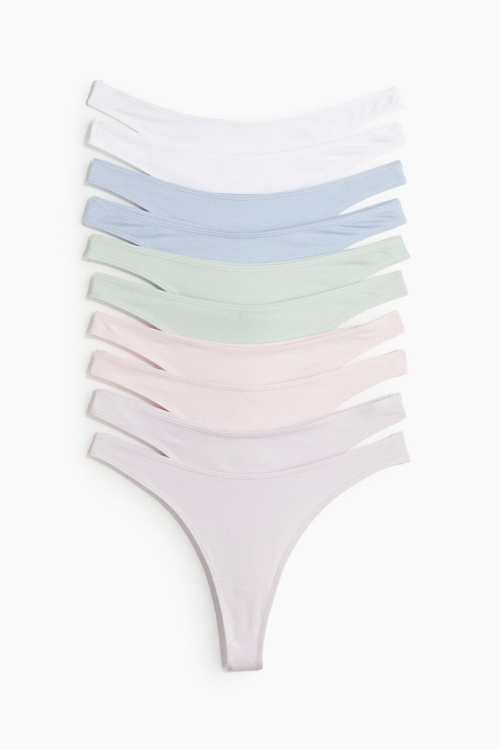 Pack de 10 bragas Thong de algodon