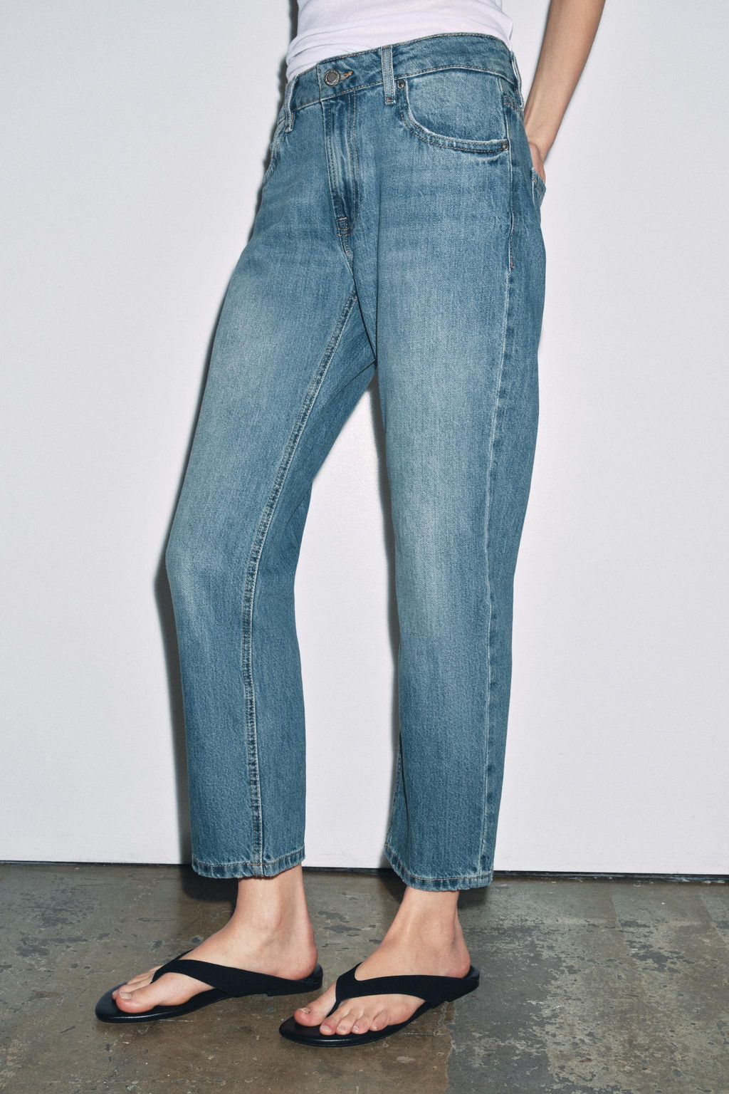 JEANS ZW COLLECTION CIGARRETE TIRO MEDIO / Azul medio - Zara фото 9