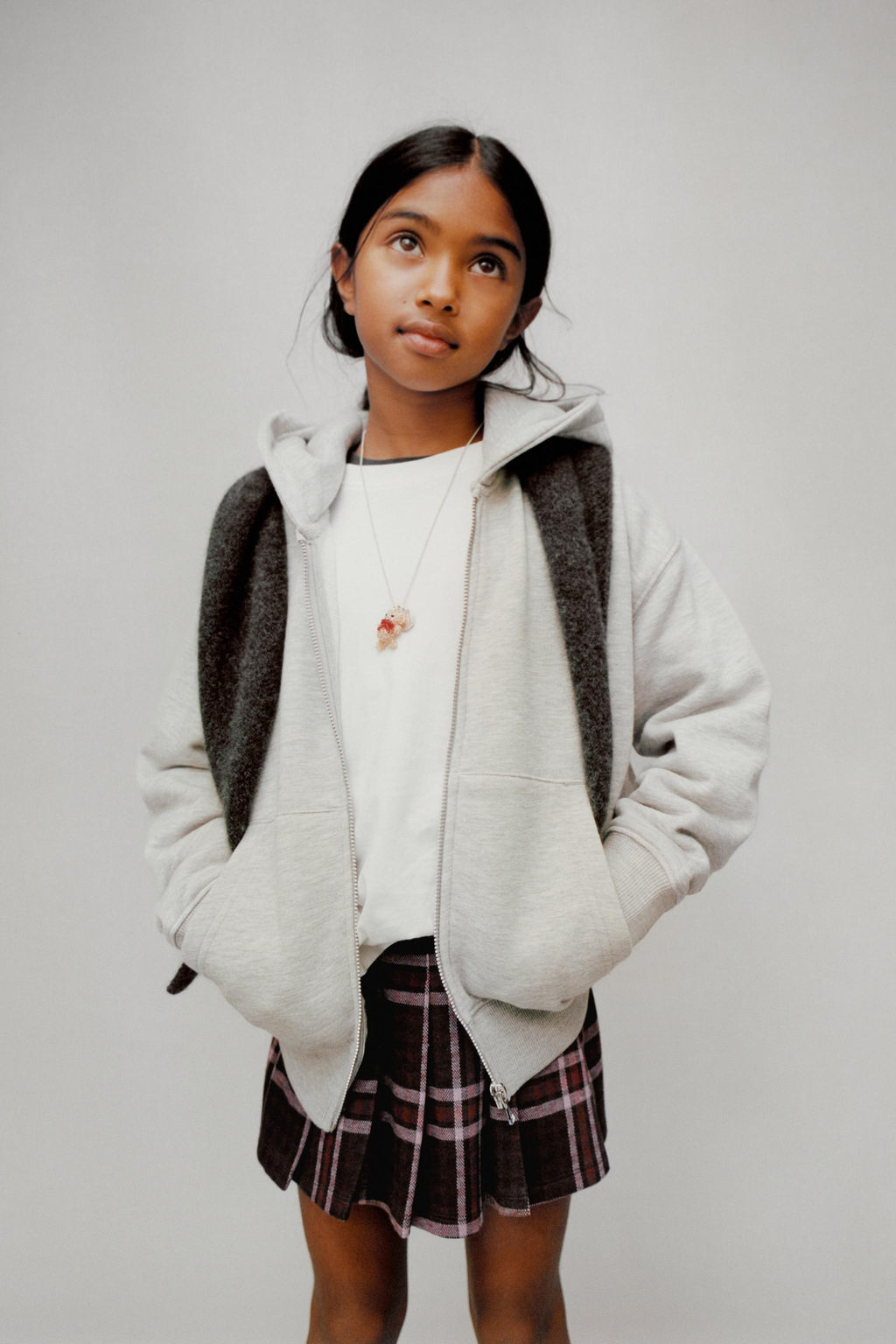 CHECK BERMUDA SKORT WITH PLEATS - Zara фото 5