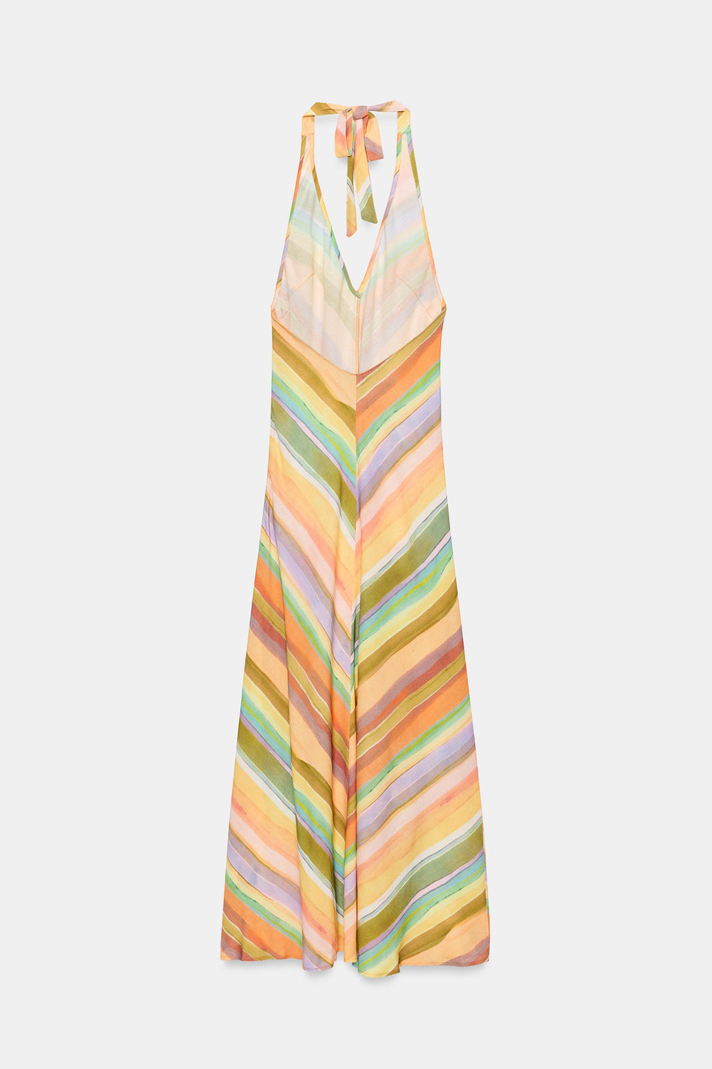 VESTIDO LARGO RAYAS / Multicolor - Zara фото 9