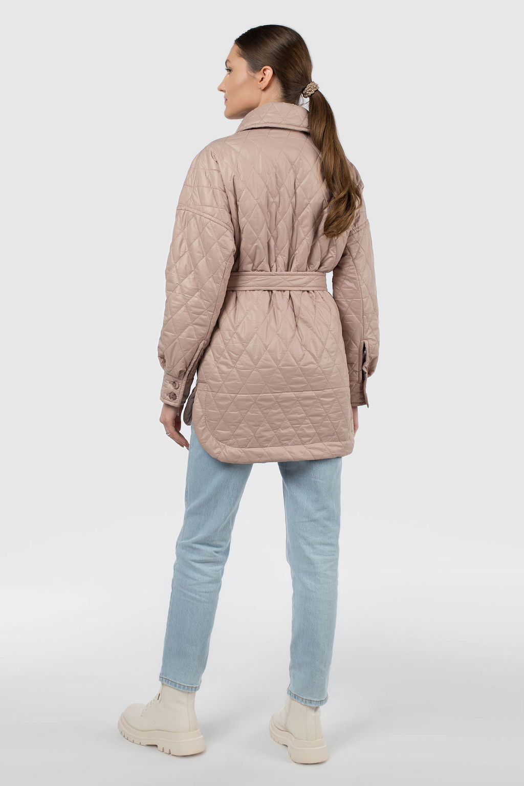 Пальто женское демисезонное (пояс) - El podio фото 4