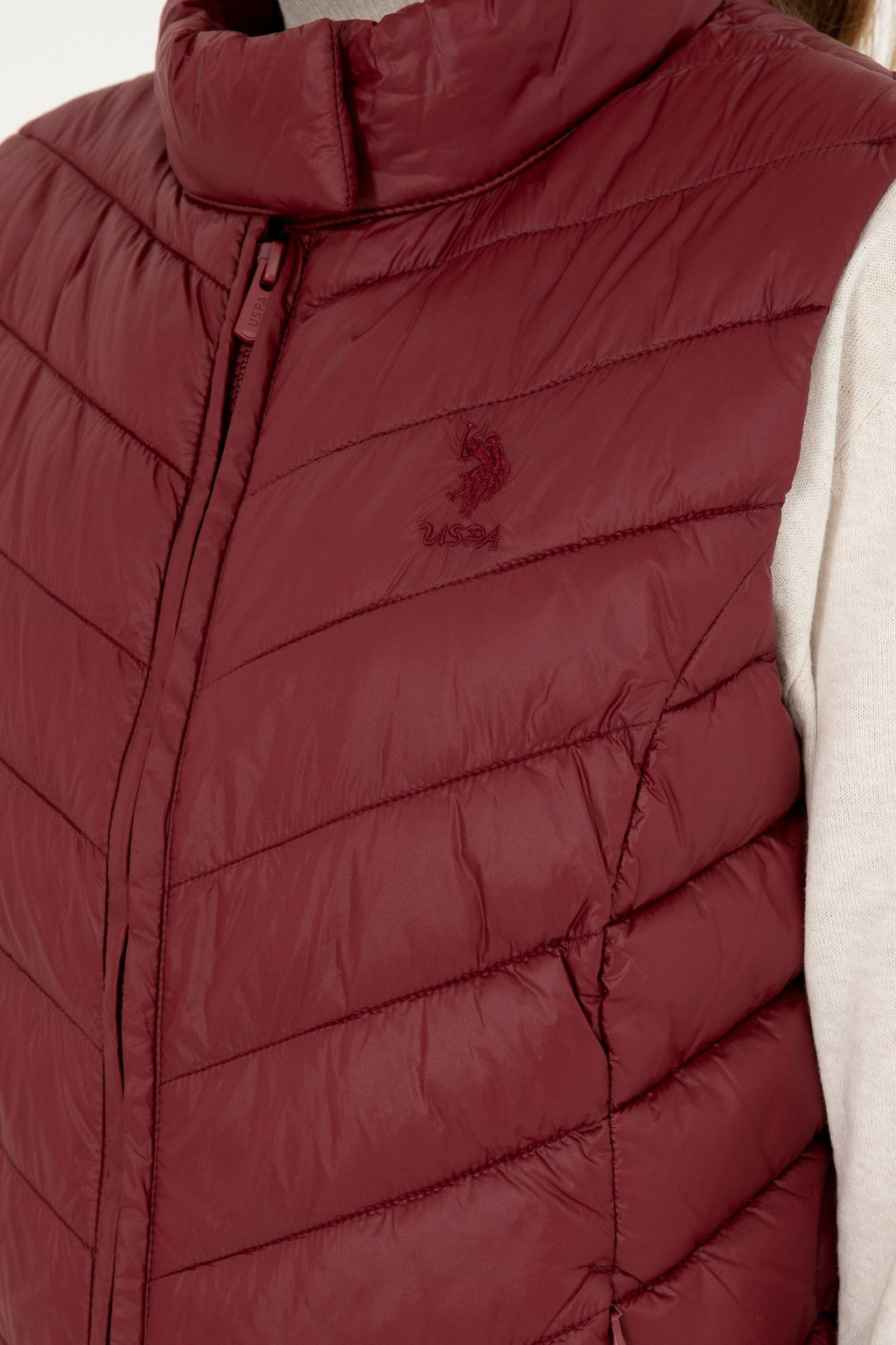 Женский бордовый жилет Неожиданная скидка в корзине - U.s. polo assn фото 7