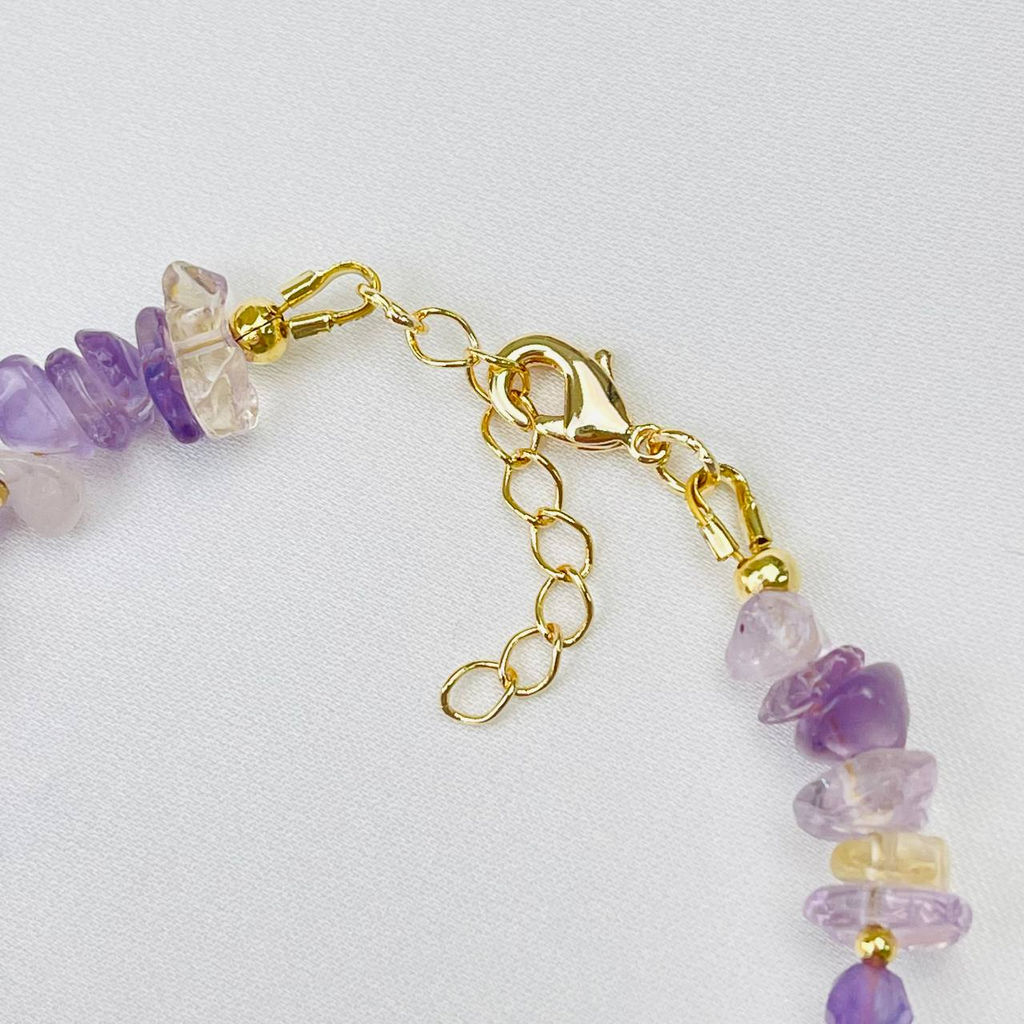 Браслет из Аметиста и Цитрина - Радуга самоцветов фото 4