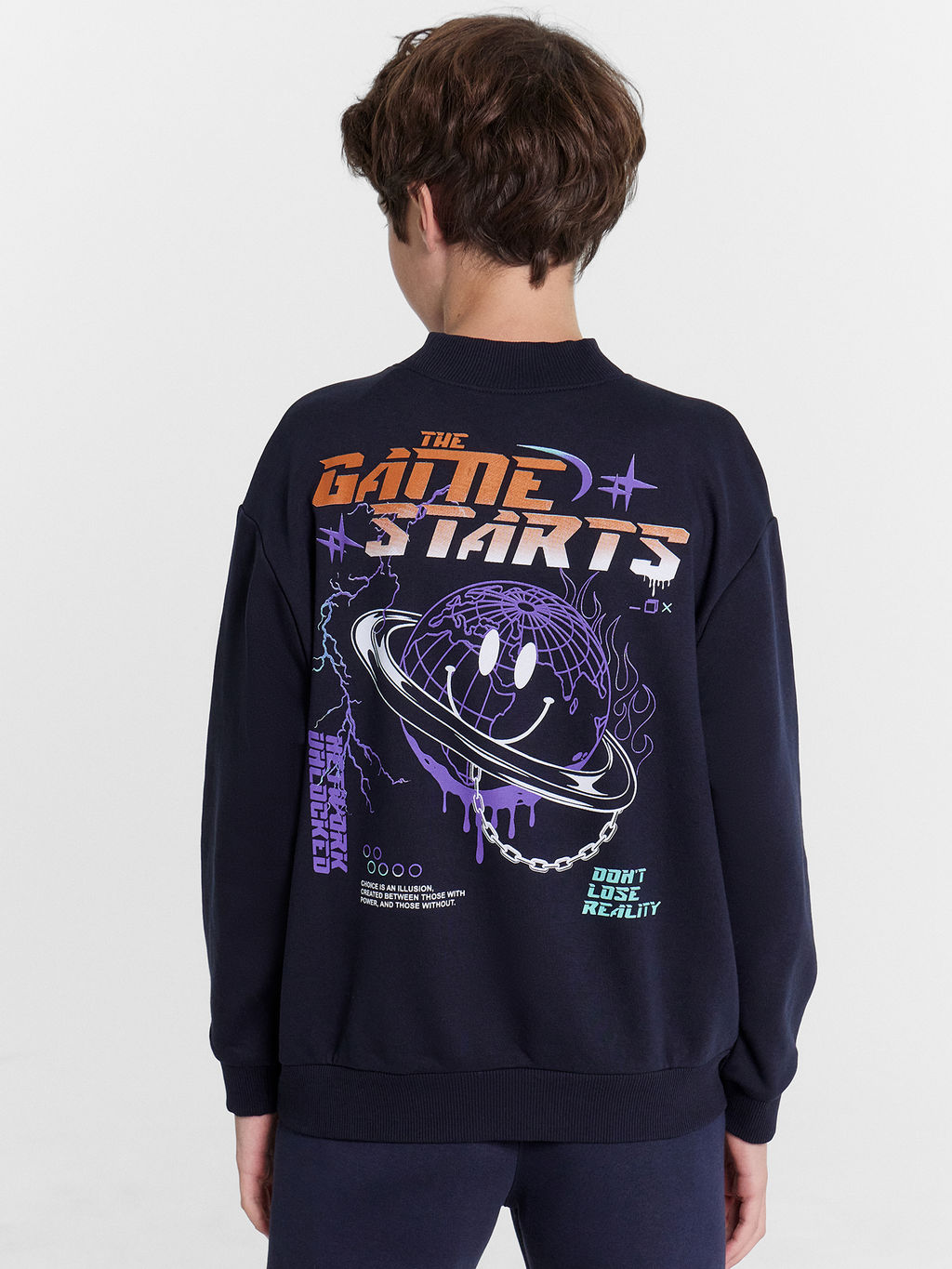 Свитшот для мальчиков синий с принтом - Mark formelle фото 4