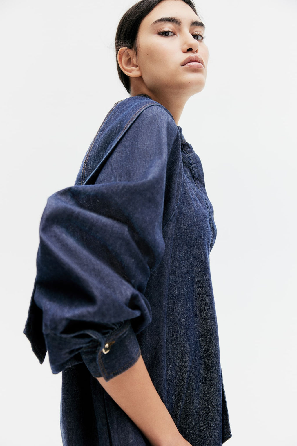 Vestido denim con lazada - H&m фото 5