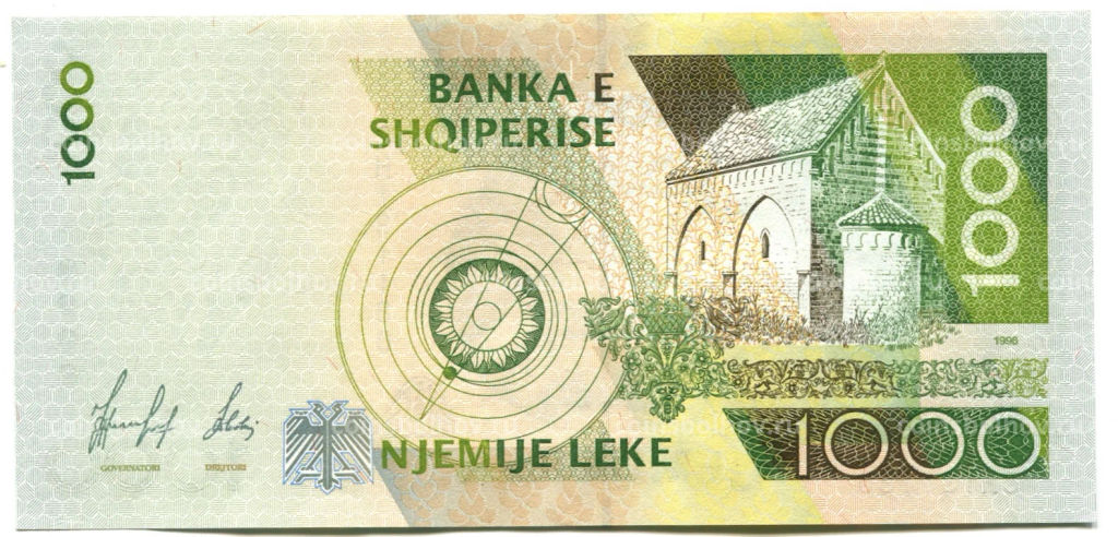 Банкнота 1000 лек 1996 года Албания