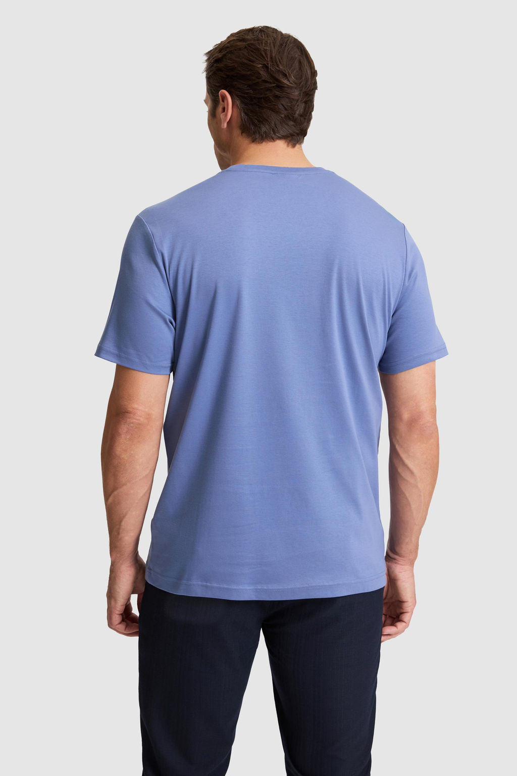Erkek _ndigo Regular Fit Bisiklet Yaka Basic Ti__rt