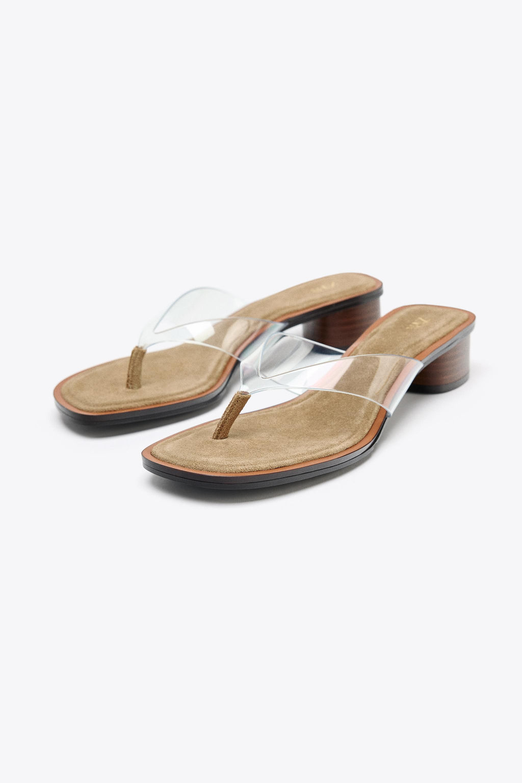 VINYL BLOCK HEEL SANDALS - Zara фото 8