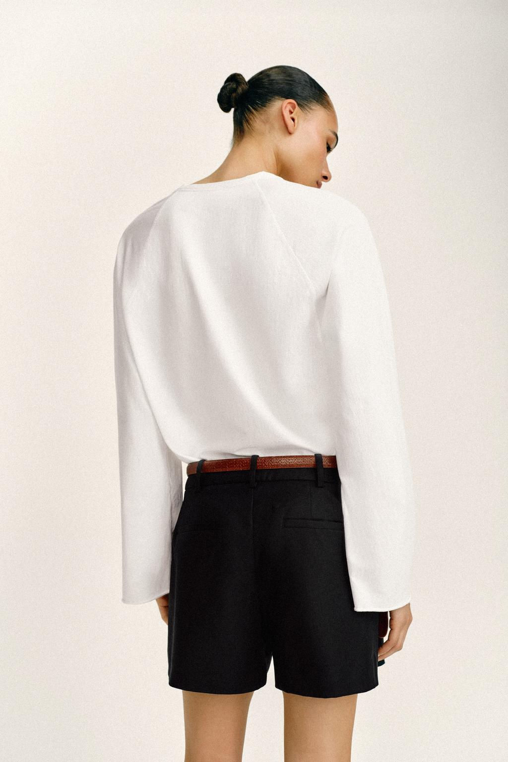 DARTED BERMUDA SHORTS WITH BELT - Zara фото 13
