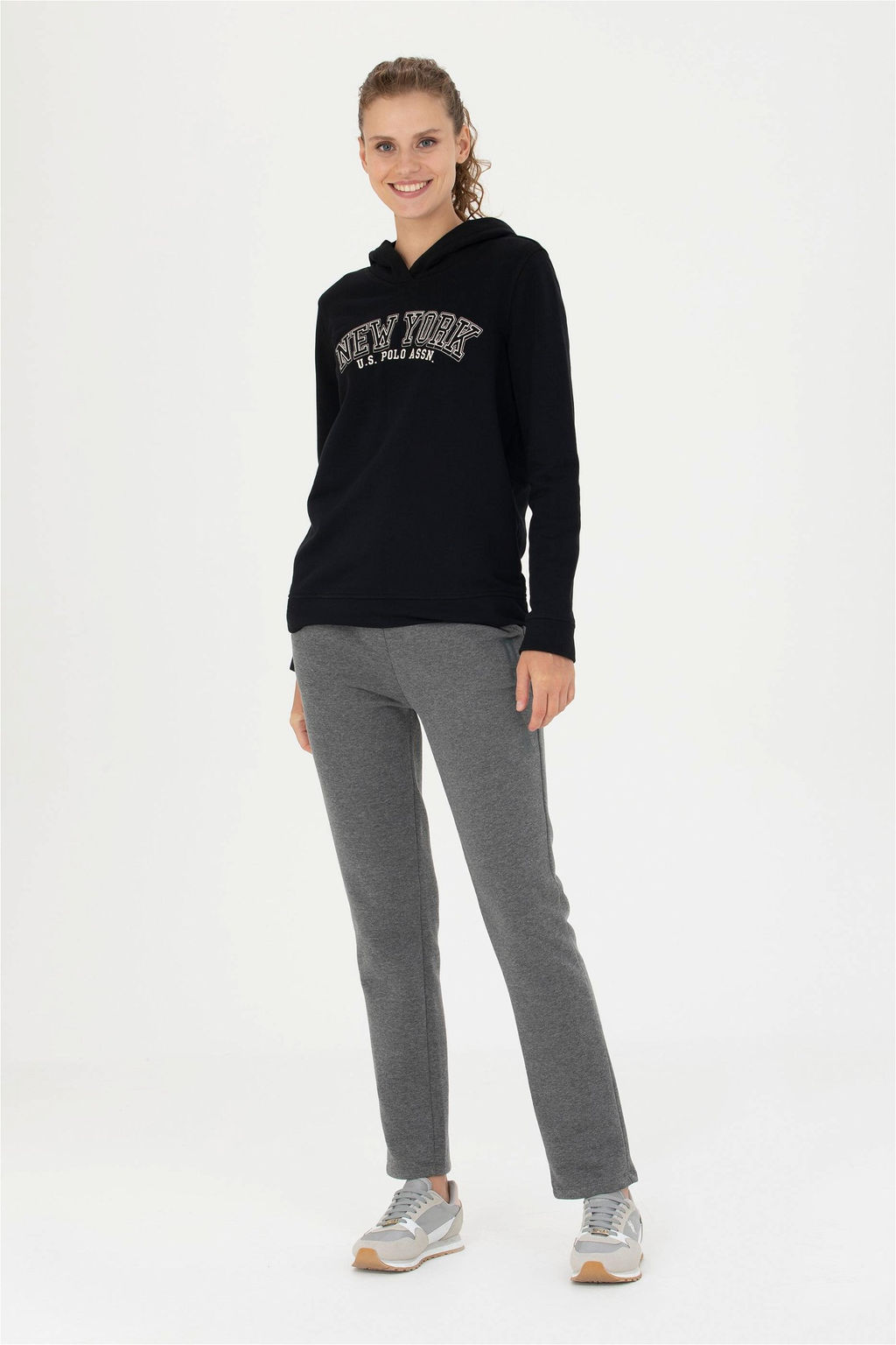 U. S. Polo Assn Женская черная толстовка с капюшоном - U.s. polo assn фото 4