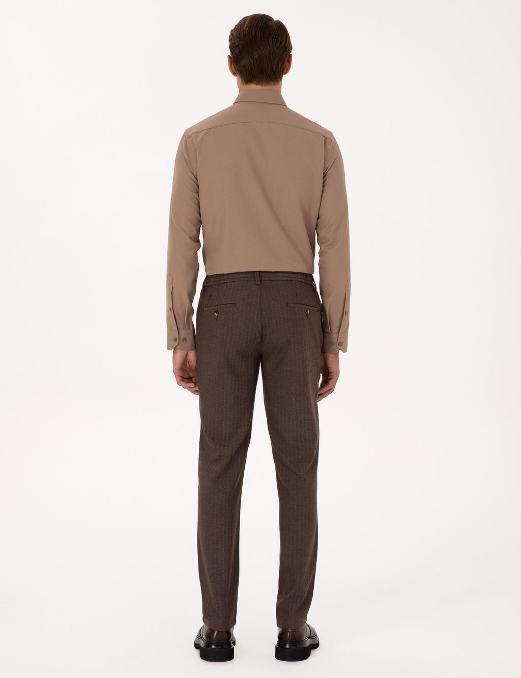 A__k Kahverengi Slim Fit Kuma_ Pantolon - Pierre cardin фото 4