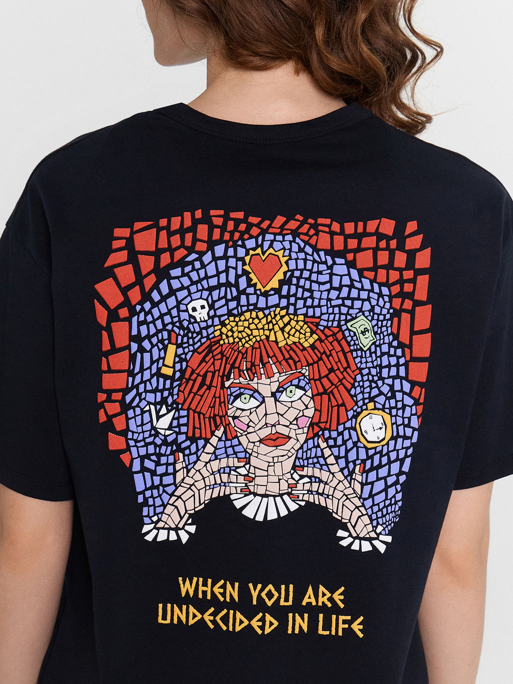 Футболка женская черная с принтом черный +печать 112934 - Mark formelle фото 15