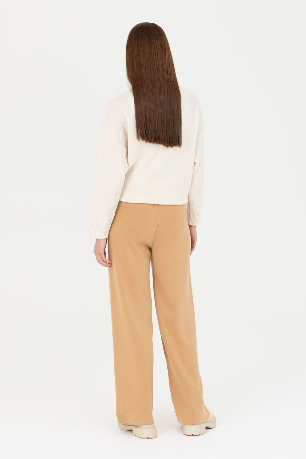 KadДn Kum Melanj Loose Fit Triko Pantolon