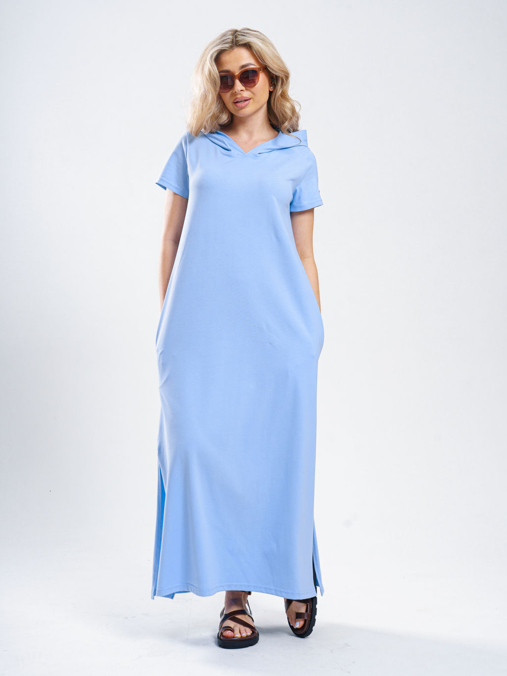 970 Платье-мантия из турецкого хлопка с лайкрой пенье - Svetekst фото 8