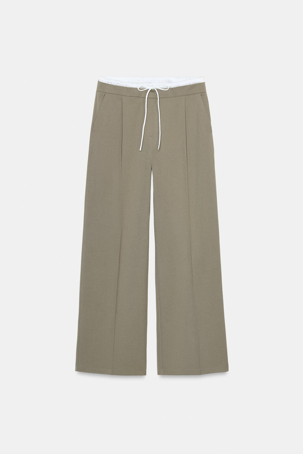 WIDE LEG TROUSERS WITH DOUBLE WAISTBAND - Zara фото 7