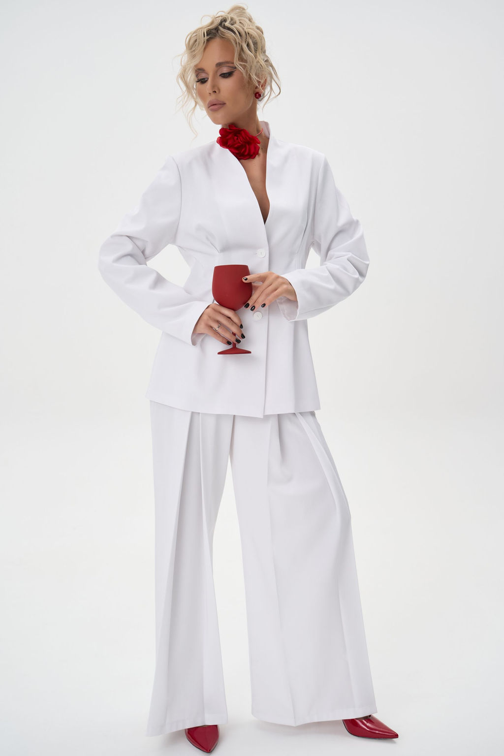 Брюки Тайрис (белый) - Эльза фото 14