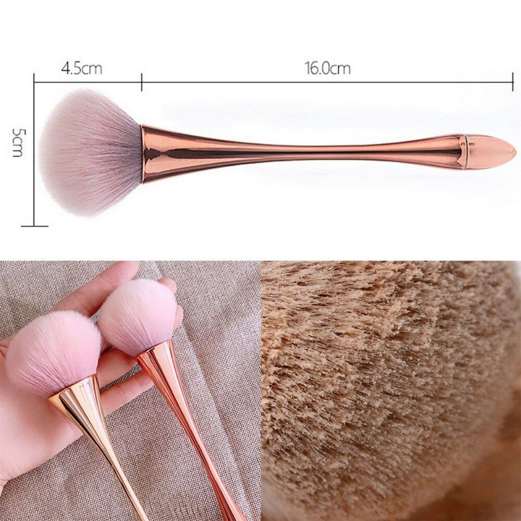 Nail Art Кисть для пудры и румян, розовое золото  фото 6