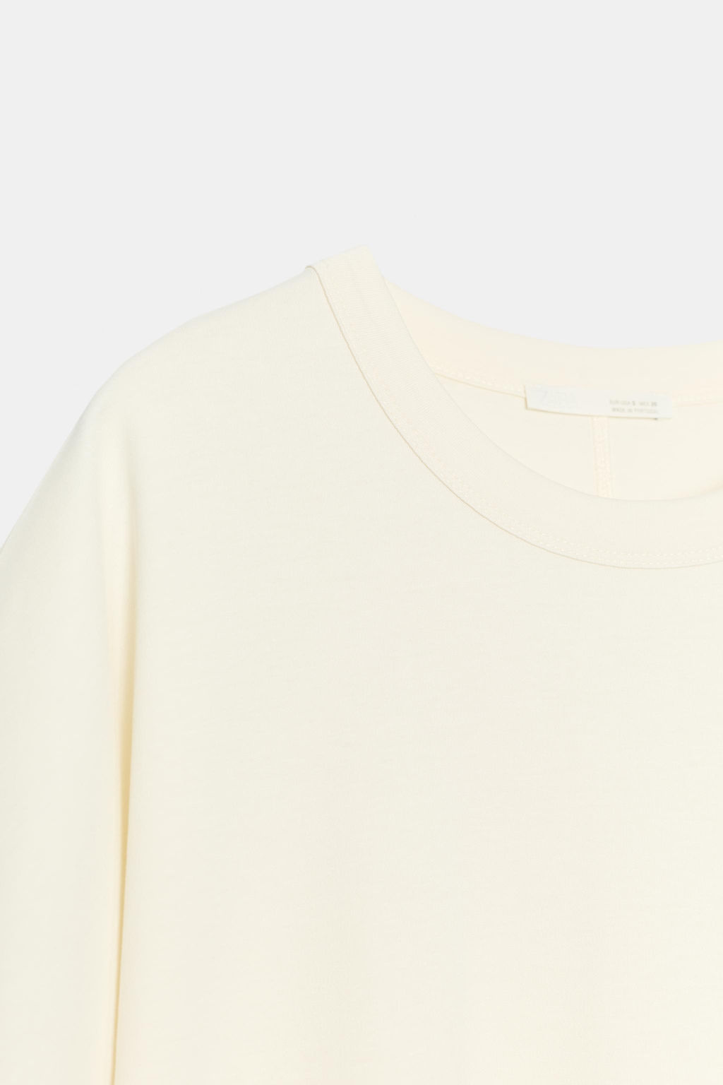 CAMISETA INTERLOCK MANGA CORTA / Blanco roto