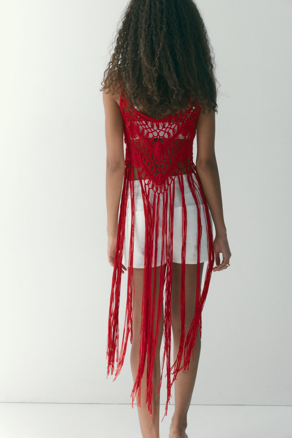Top en punto calado con flecos - H&m фото 5