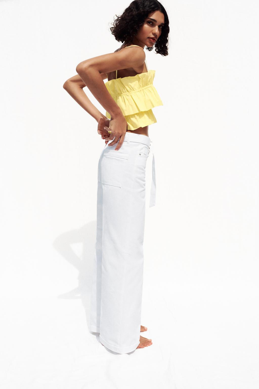 JEANS Z1975 WIDE-LEG HIGH-WAIST WITH BELT - Zara фото 5