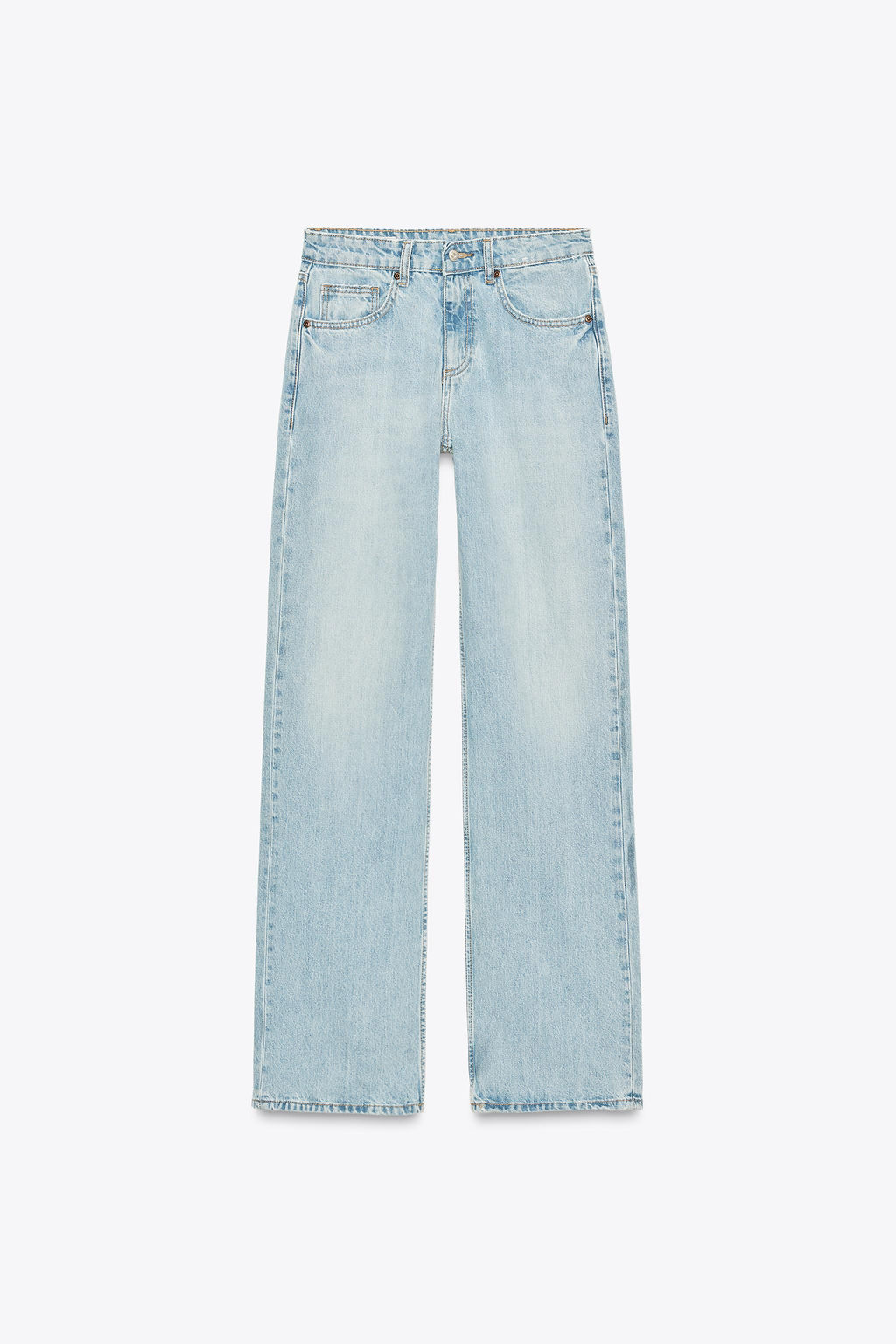 MID-RISE WIDE-LEG TRF JEANS - Zara фото 6