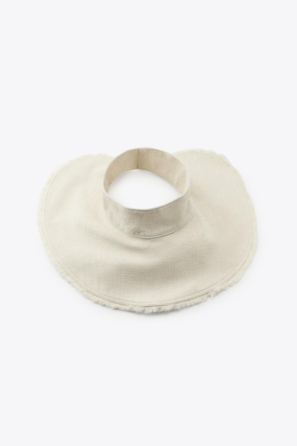 FRAYED LINEN BLEND VISOR - Zara фото 2