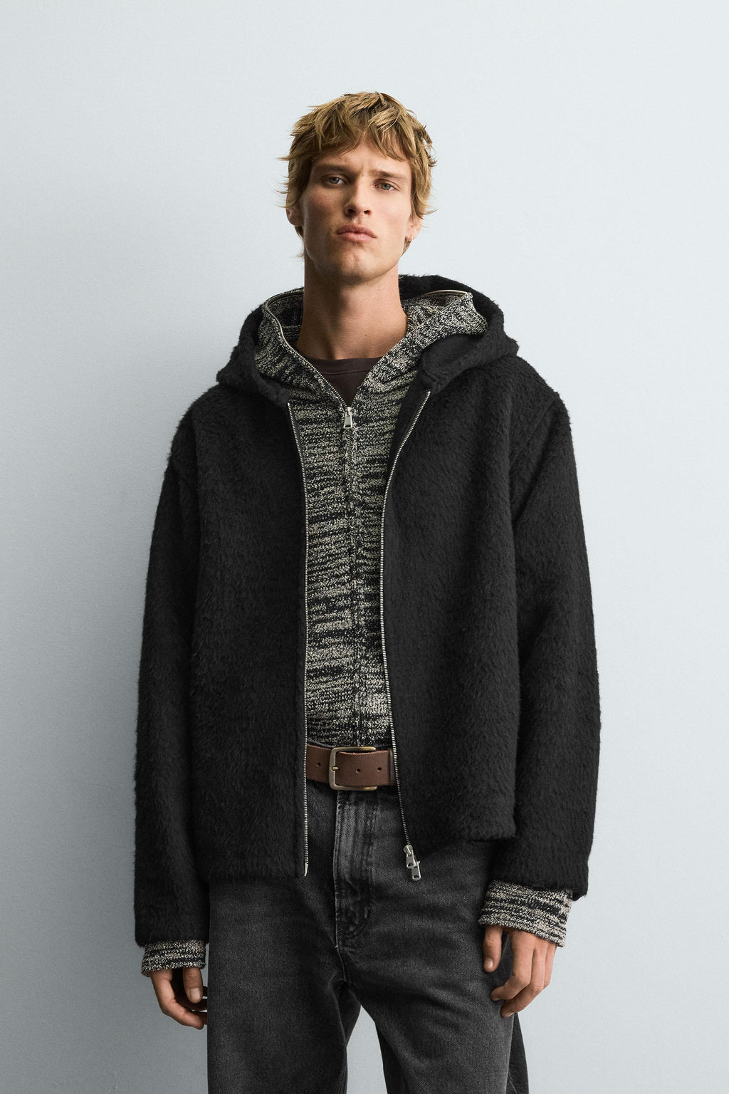 FAUX FUR HOODED OVERSHIRT - Zara фото 2
