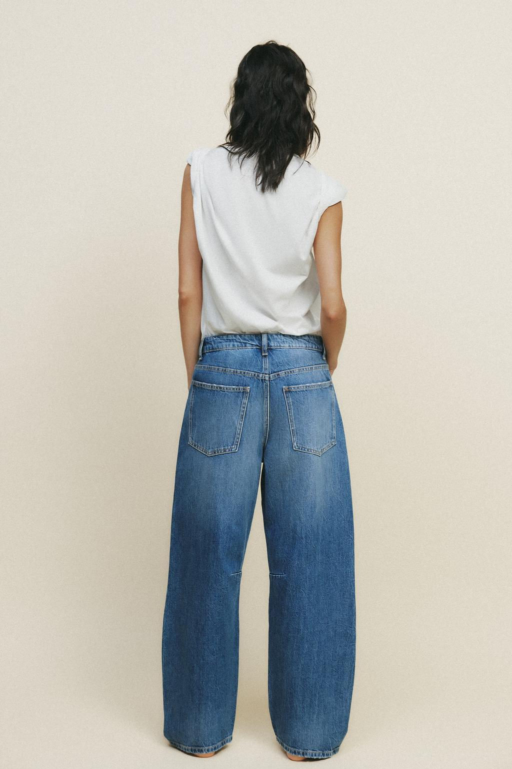 TRF BAGGY BALLOON MID-WAIST JEANS - Zara фото 4