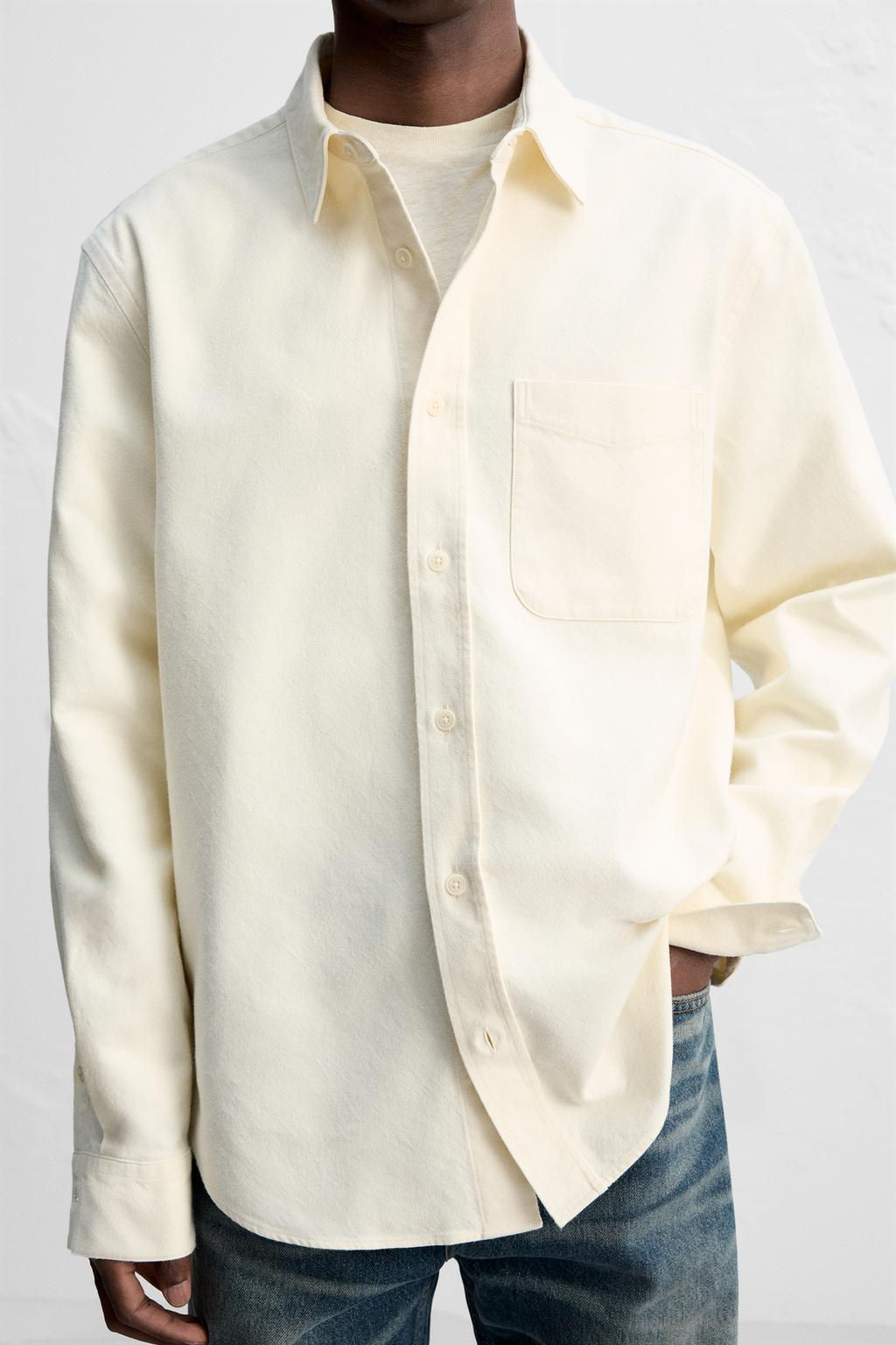 BRUSHED COTTON SHIRT - Zara фото 6