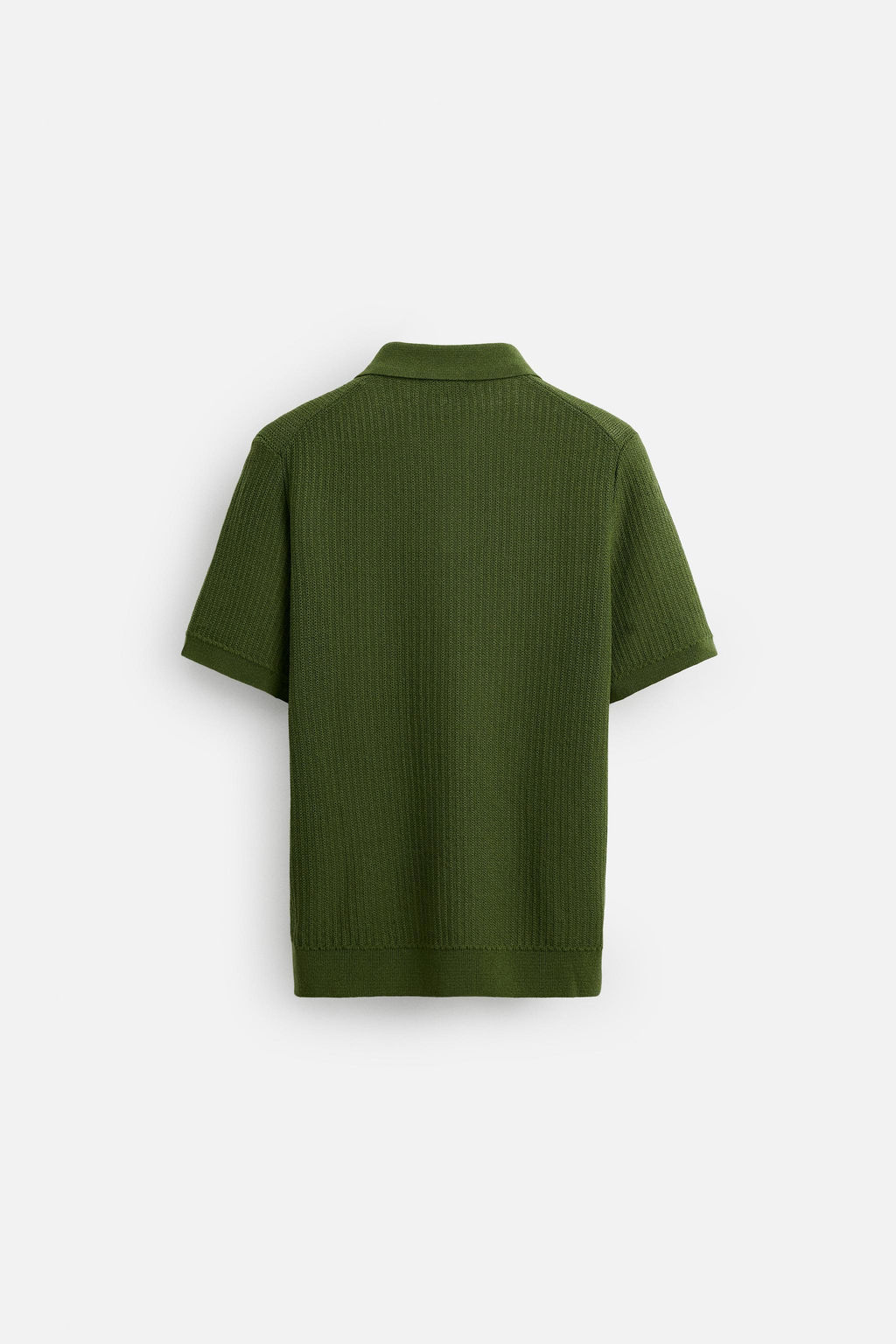 TEXTURED KNIT POLO SHIRT - Zara фото 7