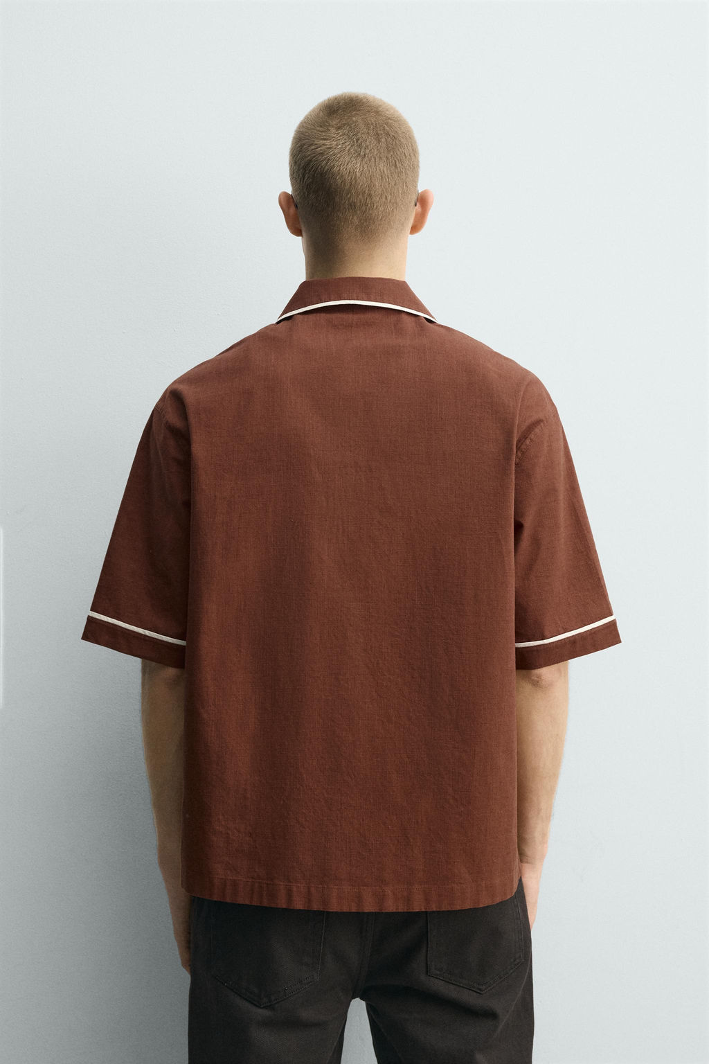 CAMISA RELAXED FIT VIVOS CONTRASTE / Teja - Zara фото 3