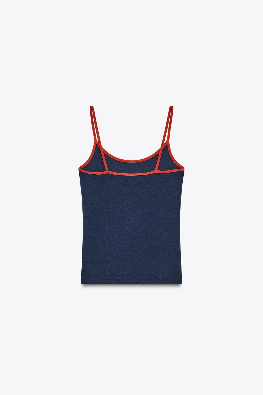 CONTRAST STRAP VEST TOP - Zara фото 4