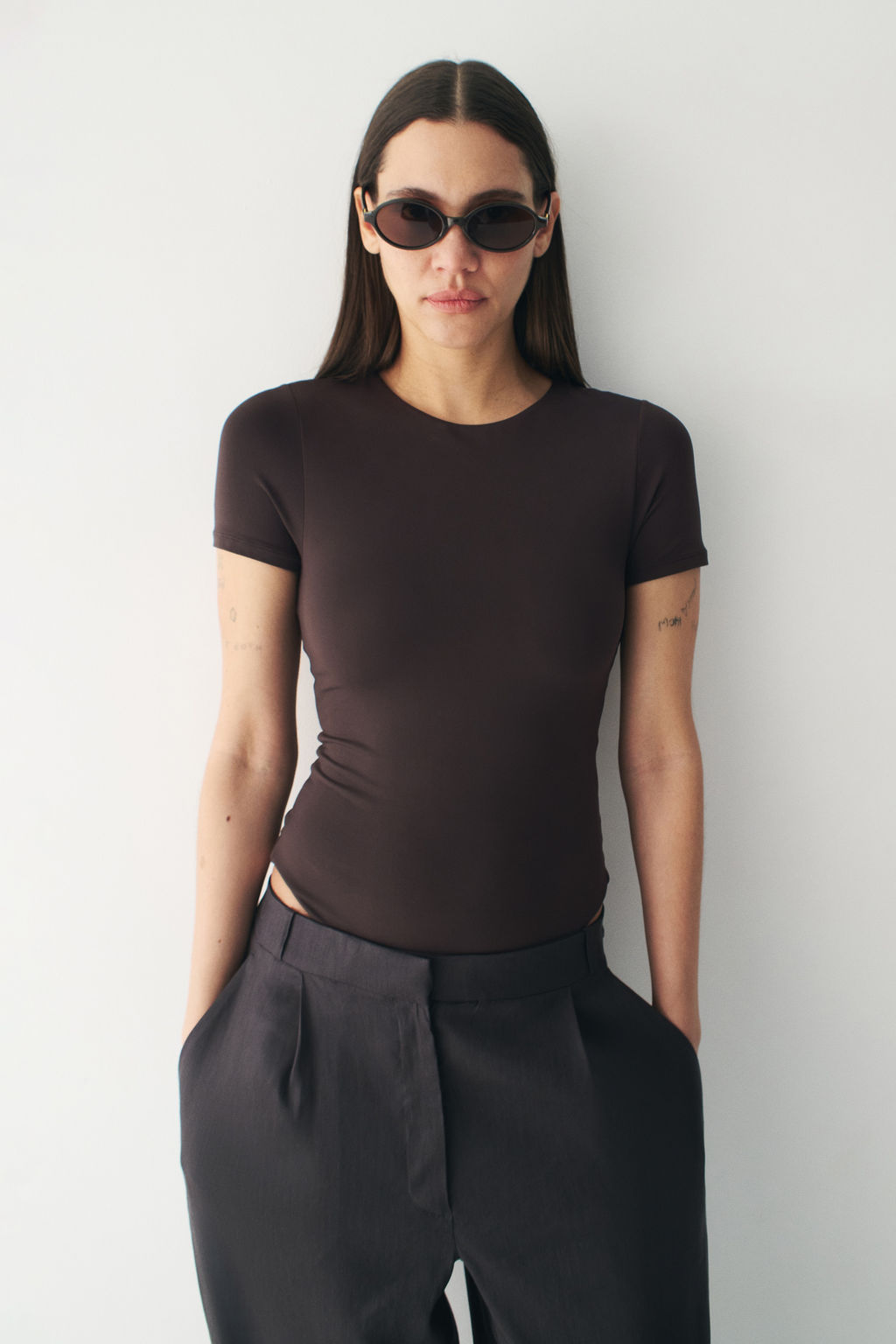 Body tanga de manga corta Sculpting - H&m фото 3