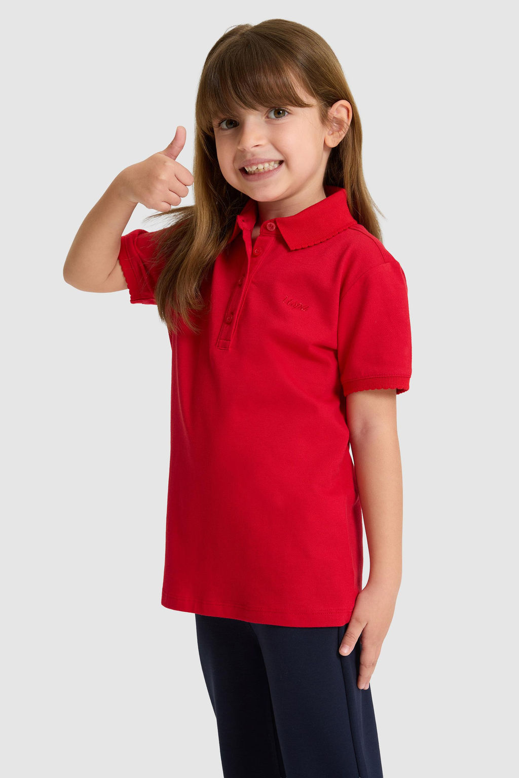 K_z _ocuk Polo Yaka K_rm_z_ Basic Ti__rt