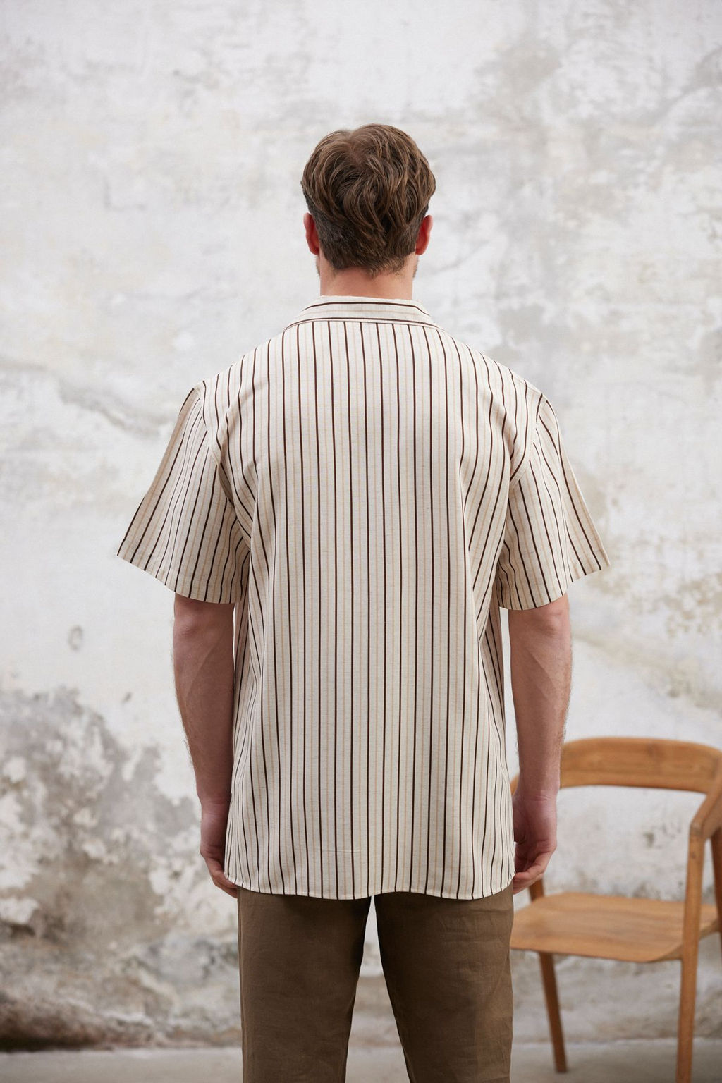 TRENDYOL MAN Ekru Oversize Gomlek TMNSS25GO00060 - Trendyolmilla фото 5