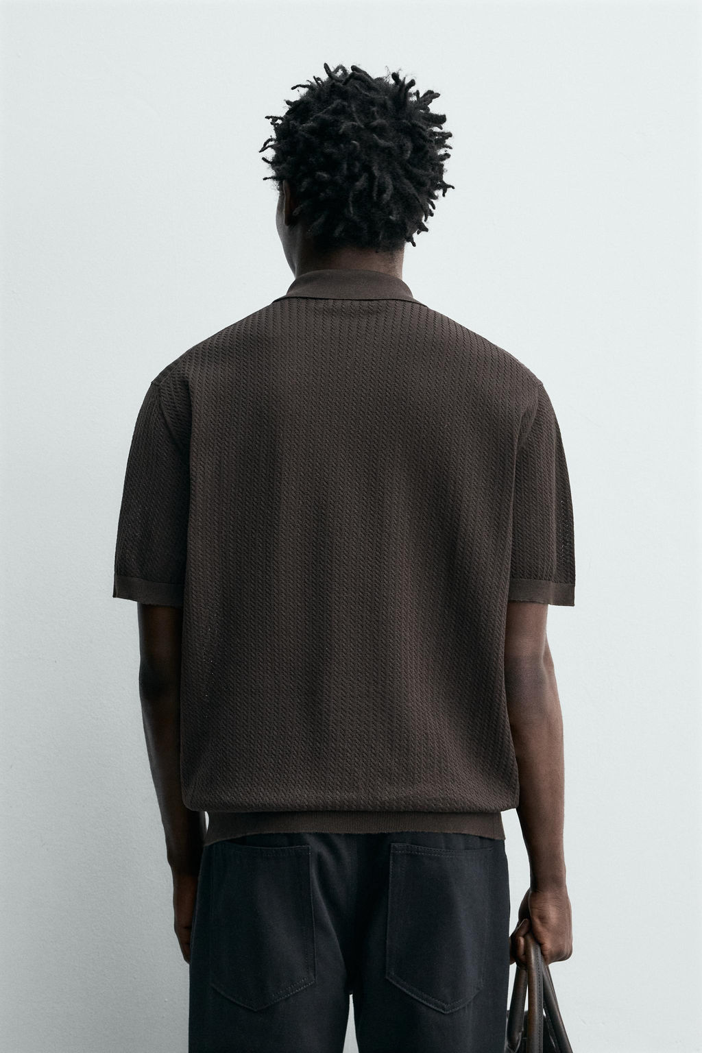 POLO PUNTO REGULAR FIT ESTRUCTURA / Marr?n - Zara фото 3