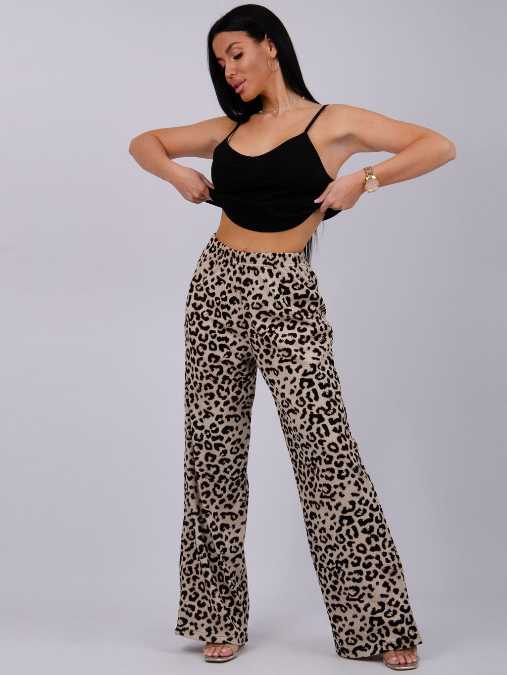 Костюм Кокетка 2 брюки, трикотаж - Малина фото 5