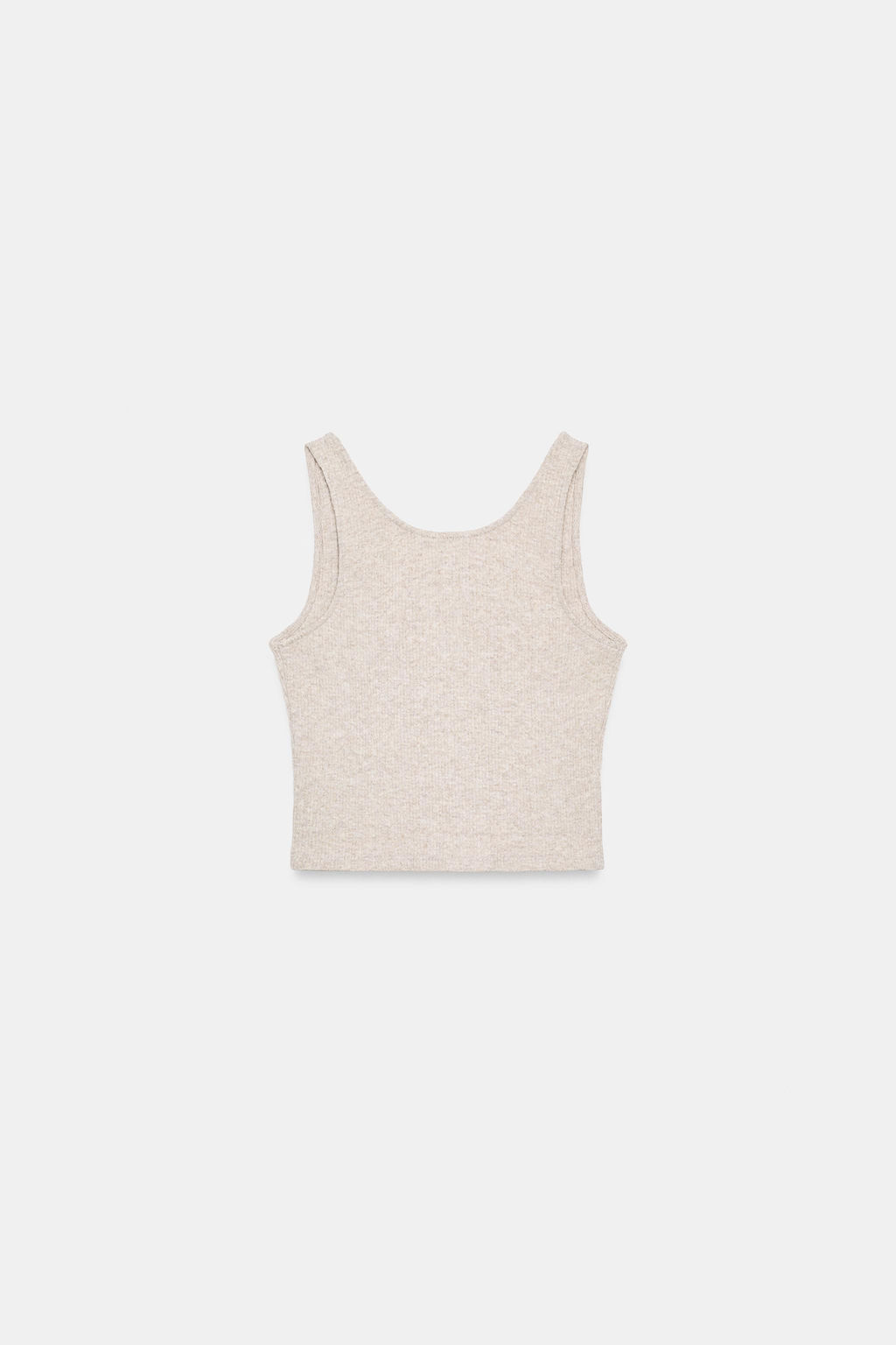 TOP CROP TIRANTES RIB / Beige vigor? - Zara фото 6