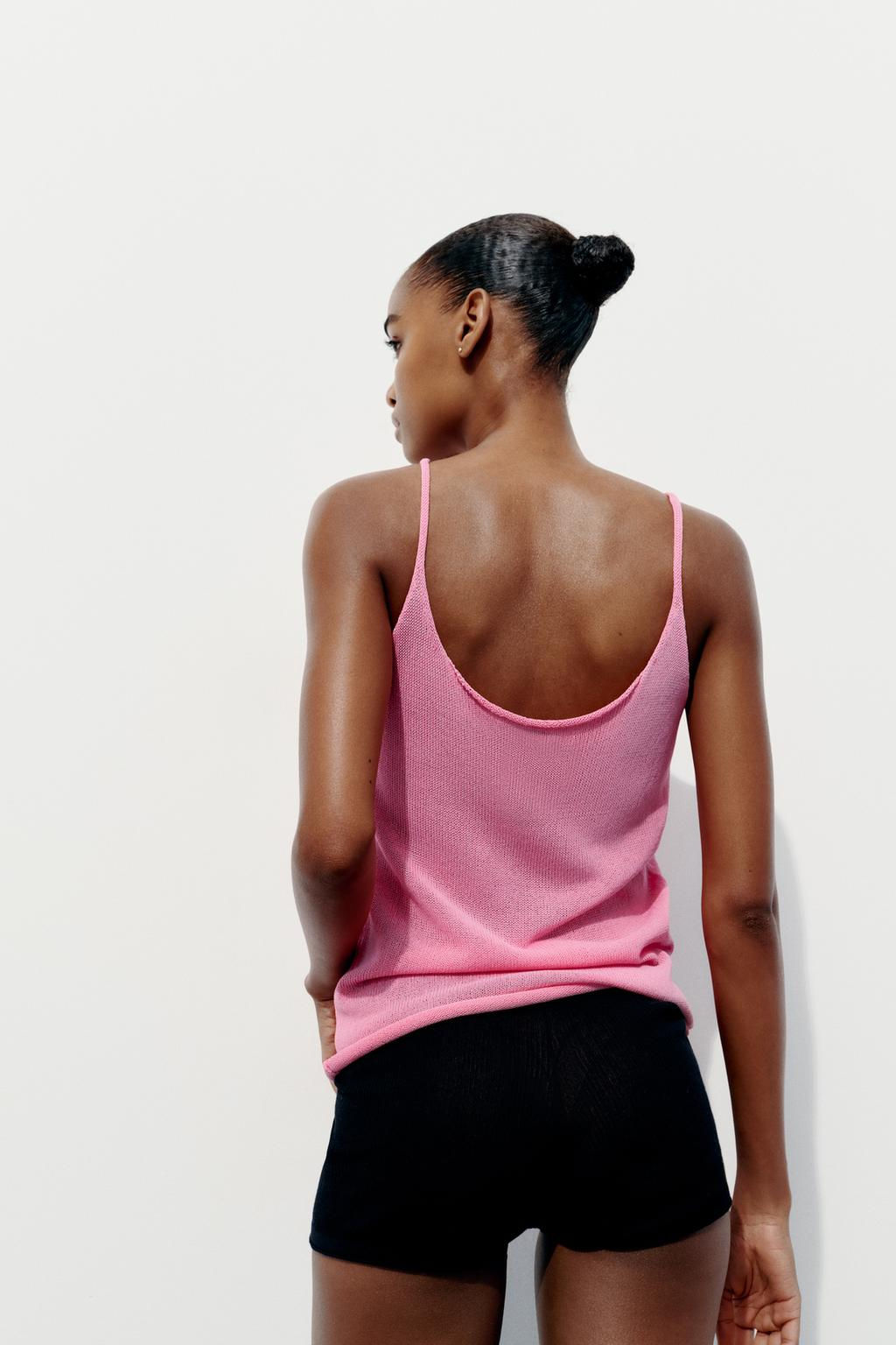 PLAIN STRAPPY KNIT TOP - Zara фото 4