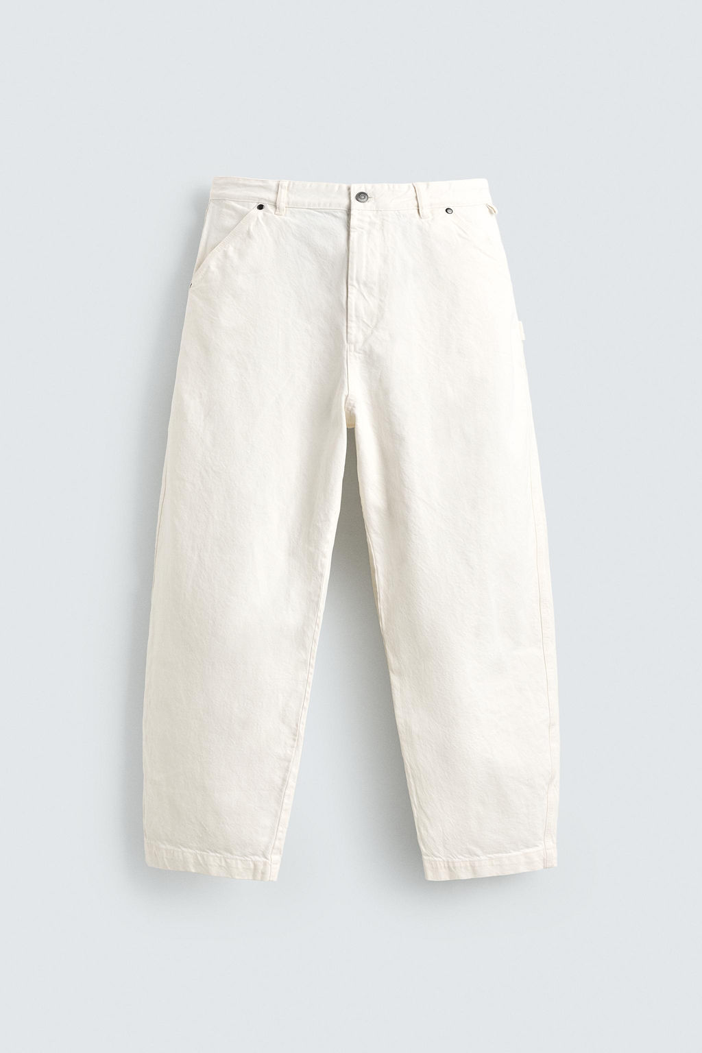 PANTAL?N CARPINTERO RELAXED FIT / Blanco roto - Zara фото 7