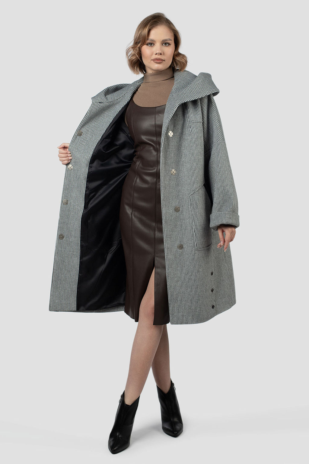 01-12106 Пальто женское демисезонное - El podio фото 2