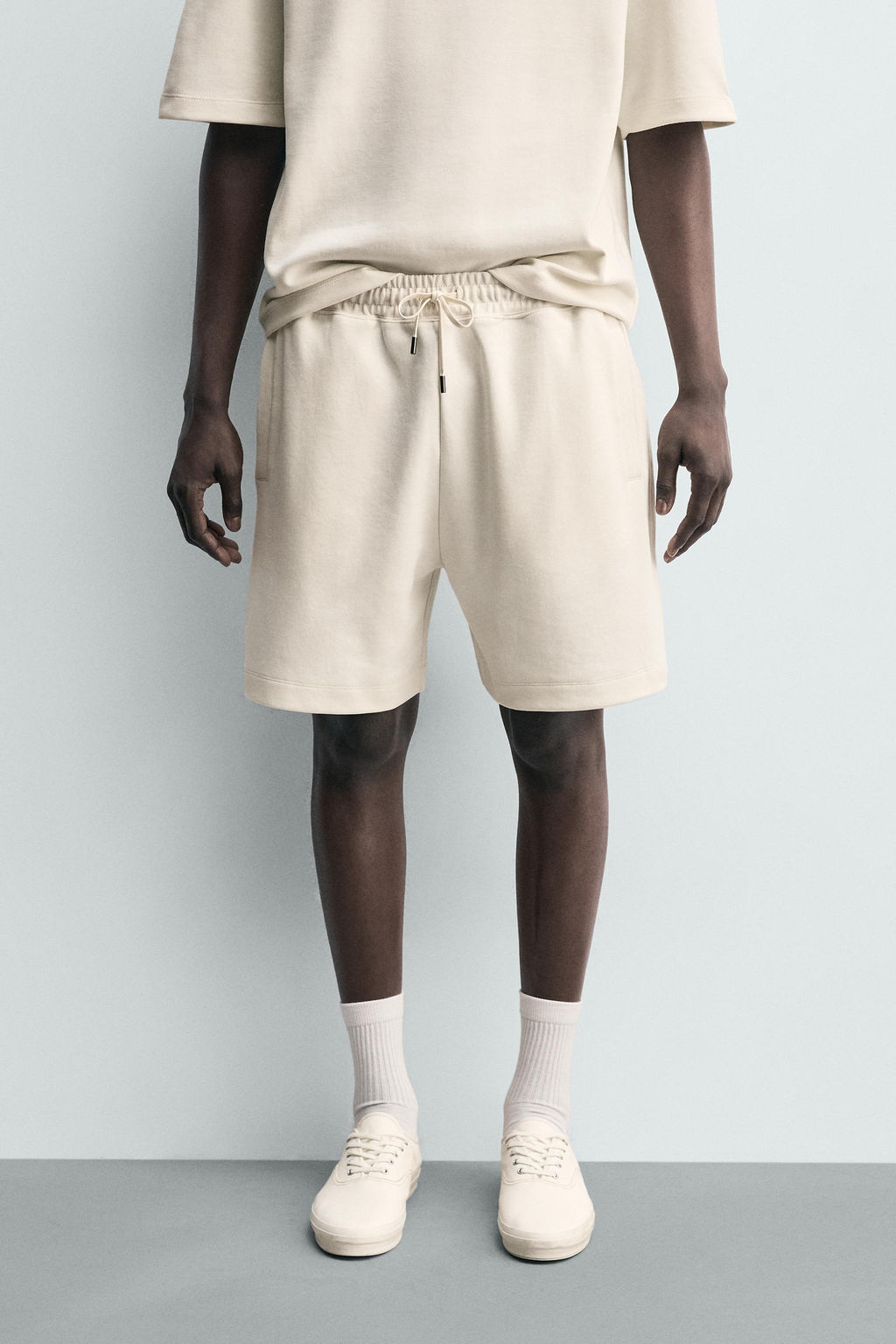 INTERLOCK RELAXED FIT JOGGER BERMUDA SHORTS - Zara фото 18