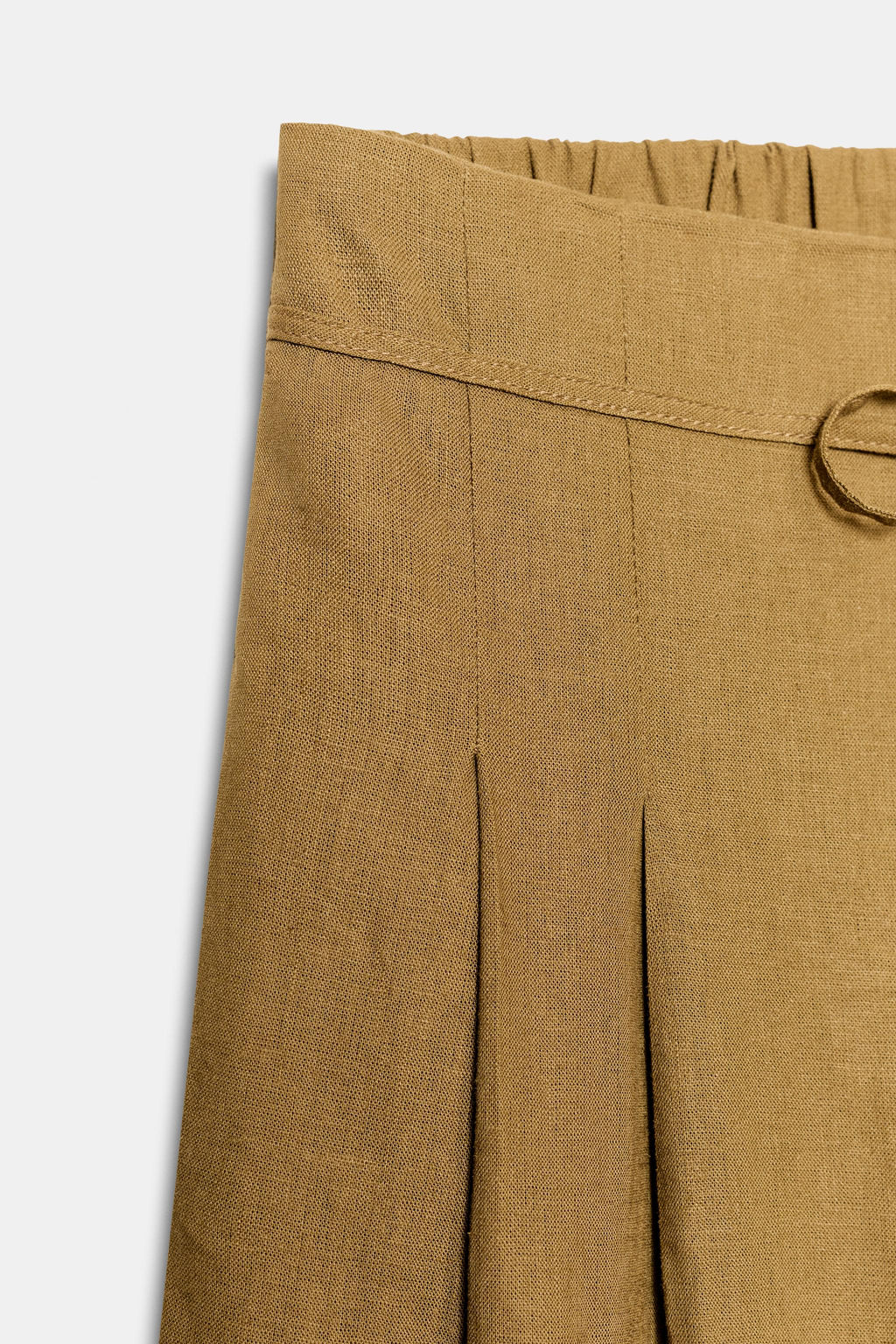 PANTAL?N ANCHO PINZAS / Ocre - Zara фото 5