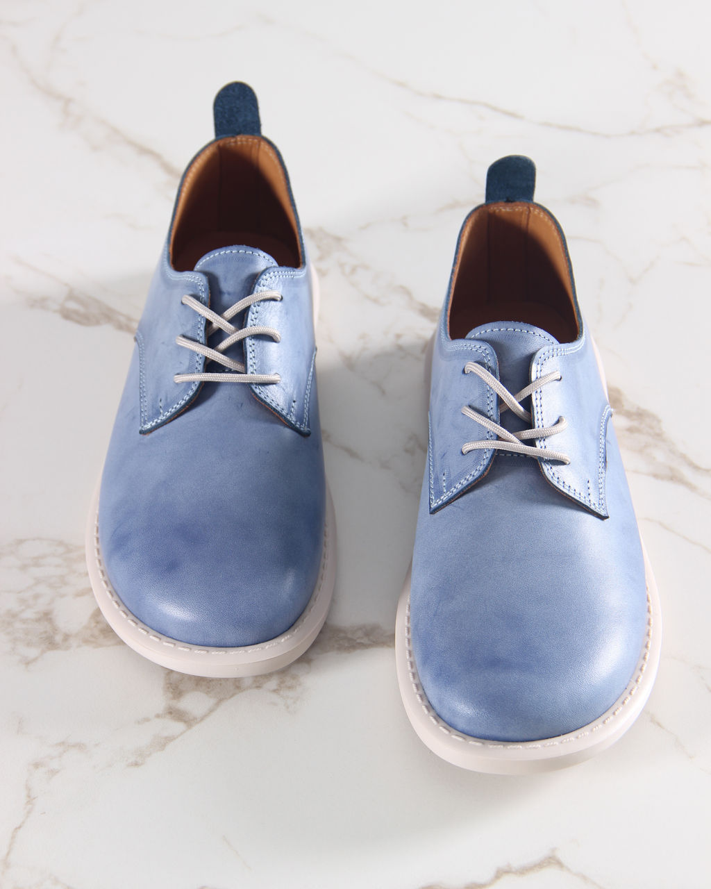 Туфли EDART 181.ОКСЕ be. Вакса джинс+бежевый  фото 2