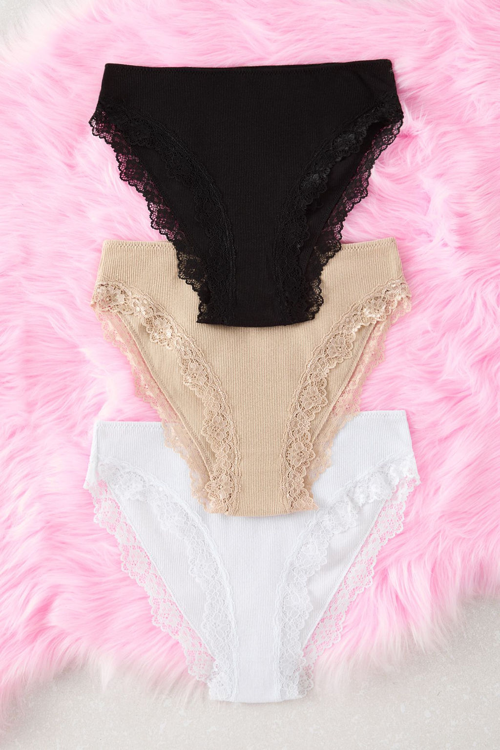 Trendyolmilla Gri-Cok Renkli 3lu Paket Fitilli Dantelli Klasik Orme Kulot THMAW25KU00015 фото 9