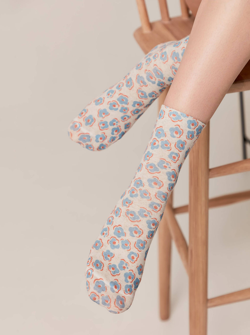 Цена за 2 пары. Носки Классические CONTE Носки с принтом FANTASY из смесовой пряжи с хлопком и льном бежевый - Conte elegant фото 2