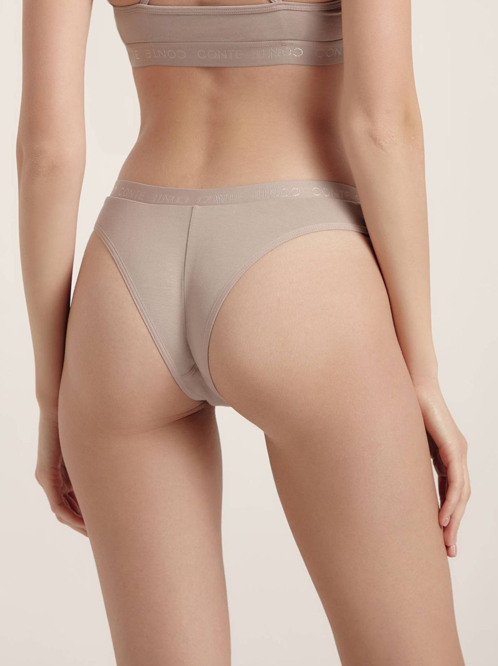 CONTE Трусы бразилиана с V-образной линией талии NEW LUXURIES LBR 1334 cappuccino - Conte elegant фото 2