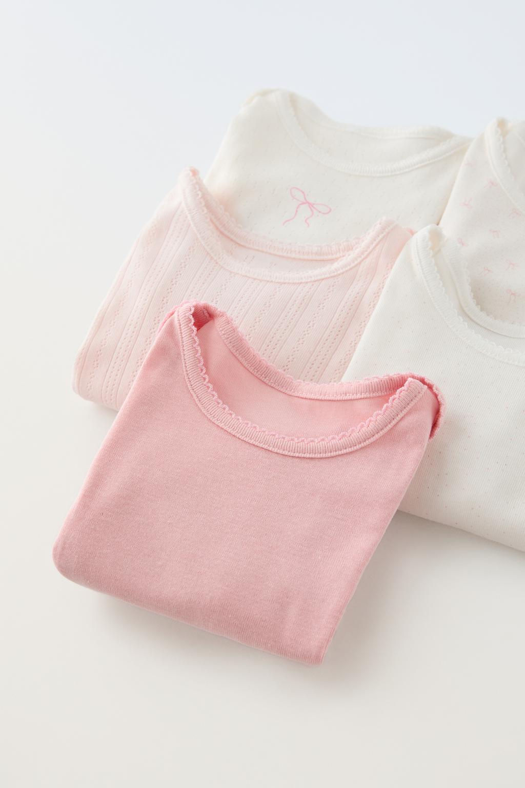 PACK OF FIVE BODYSUITS WITH BOWS - Zara фото 5