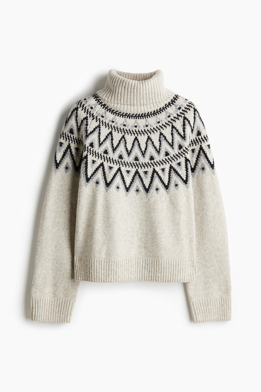 Jacquard-knit polo-neck jumper - H&m фото 8